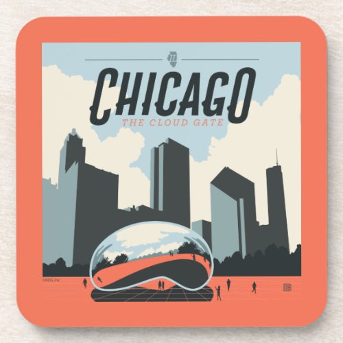 Chicago Illinois  Millennium Park Beverage Coaster