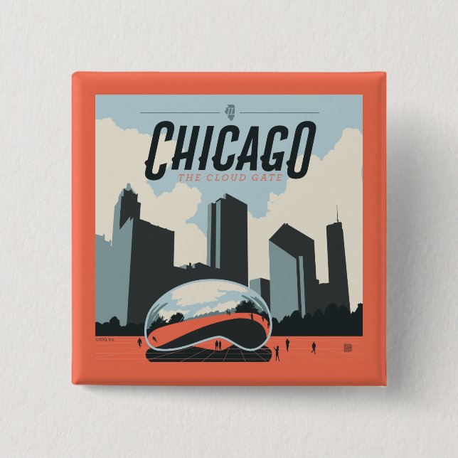 Chicago, Illinois | Millennium Park Button (Front)