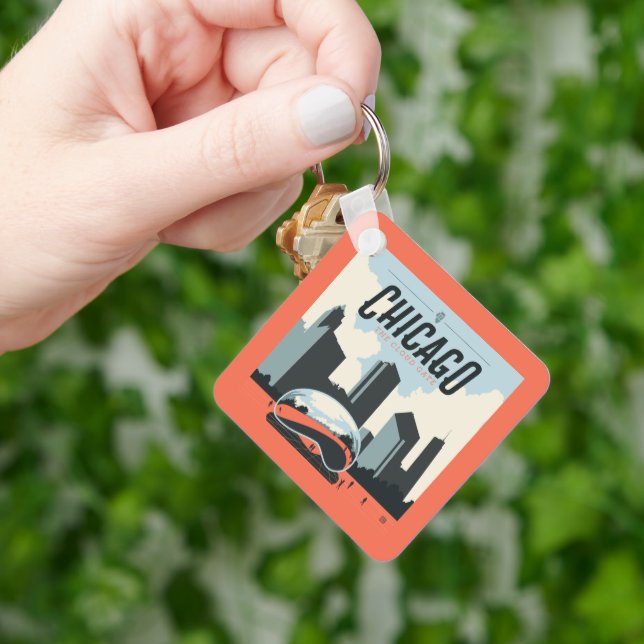 Chicago, Illinois | Millennium Park Keychain (Hand)