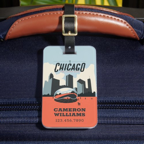 Chicago Illinois  Millennium Park Luggage Tag