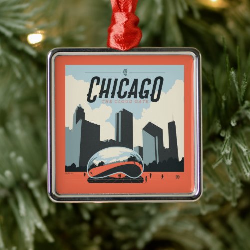 Chicago Illinois  Millennium Park Metal Ornament