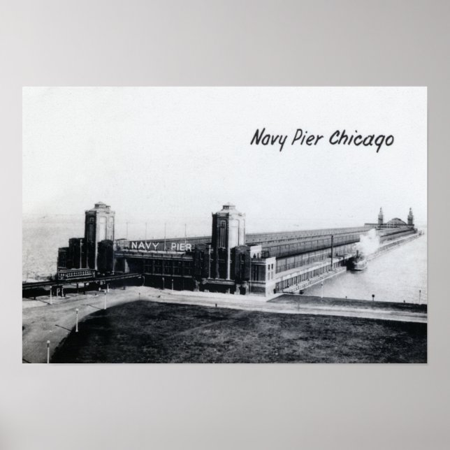 Chicago Illinois Navy Pier 1930 Poster (Front)