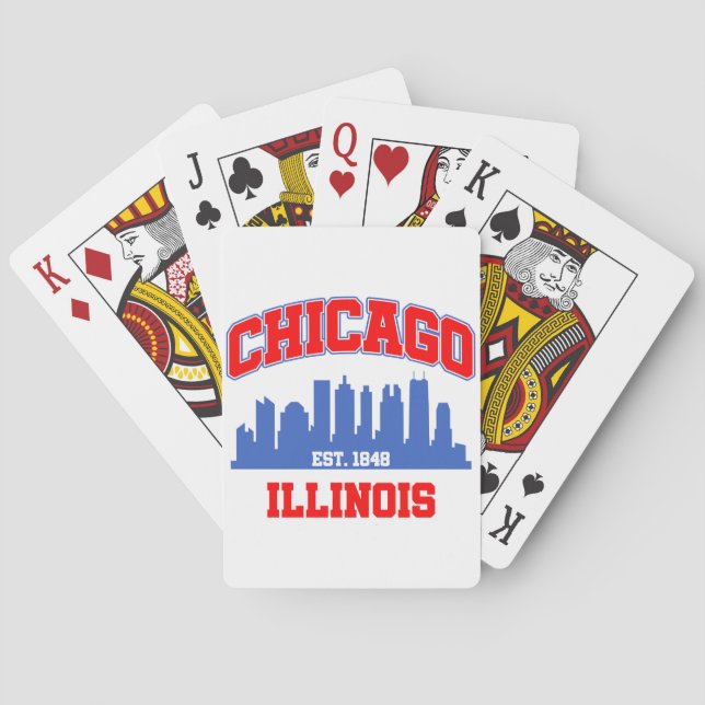Chicago,Illinois Poker Cards (Back)