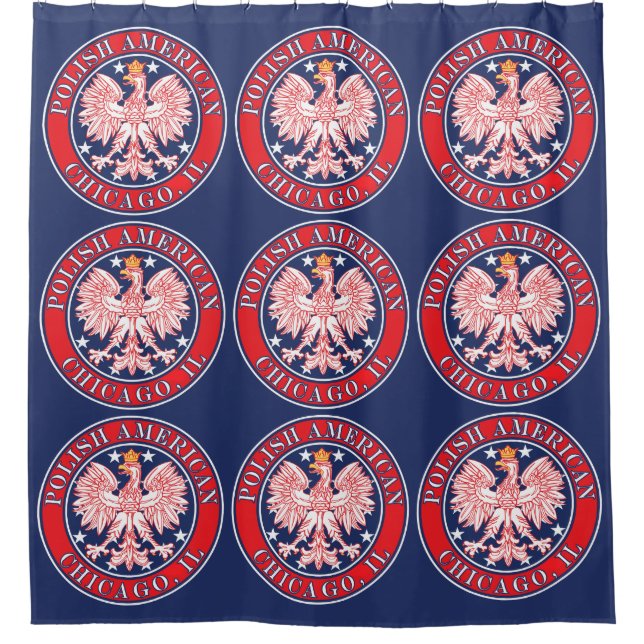 Chicago Illinois Polish Shower Curtain (Front)