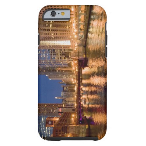 Chicago Illinois Skyline and Chicago River at 2 Tough iPhone 6 Case