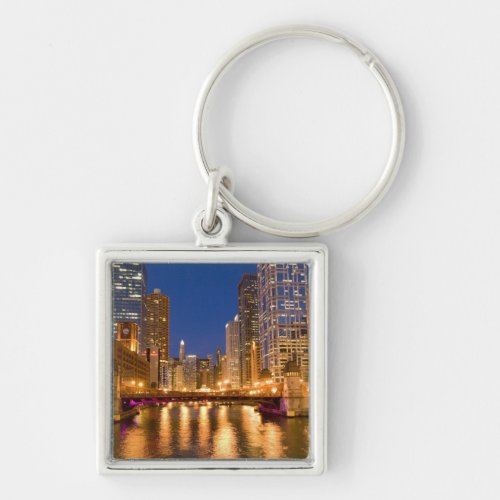 Chicago Illinois Skyline and Chicago River at Keychain