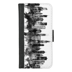 Chicago Illinois Skyline BW iPhone 8/7 Wallet Case