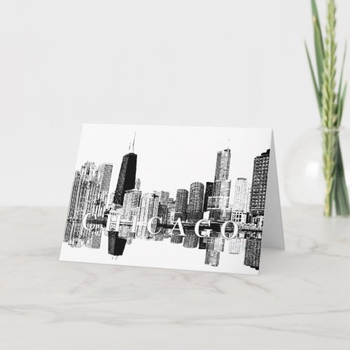 Chicago Illinois skyline Card