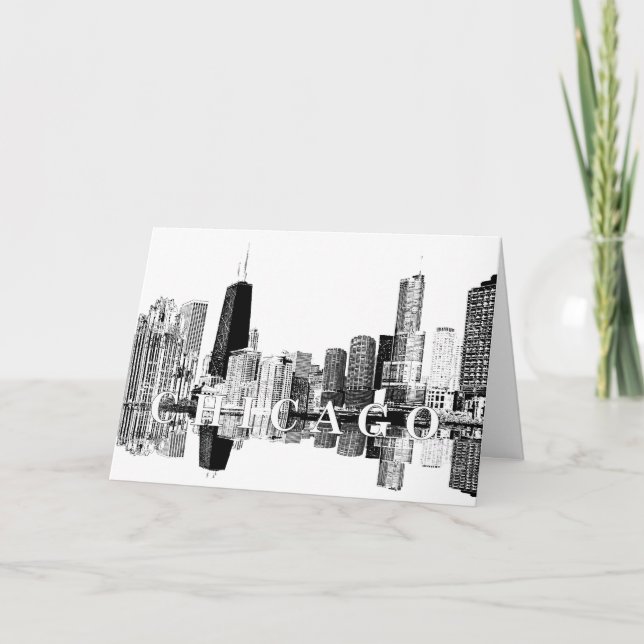 Chicago, Illinois skyline Card (Front)
