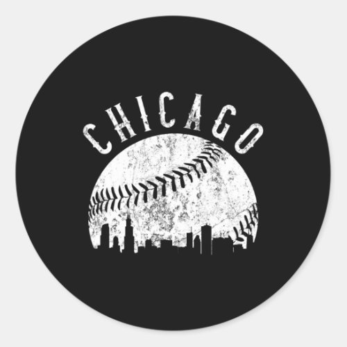 Chicago Illinois Skyline Classic Round Sticker