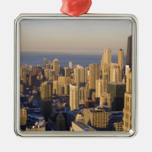 Chicago, Illinois, Skyline from the Sears Tower Metal Ornament