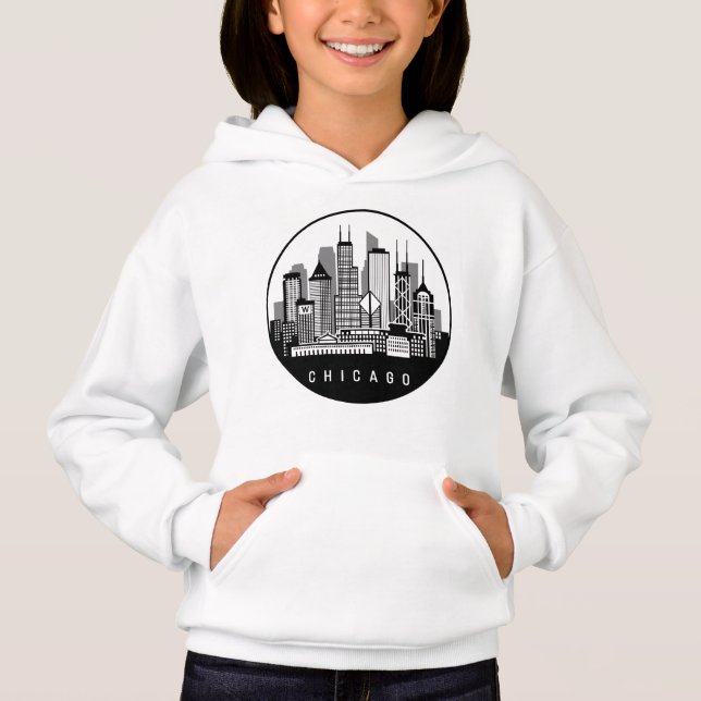 Chicago Illinois Skyline Hoodie (Front)