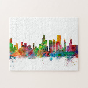 Chicago Illinois Skyline Jigsaw Puzzle