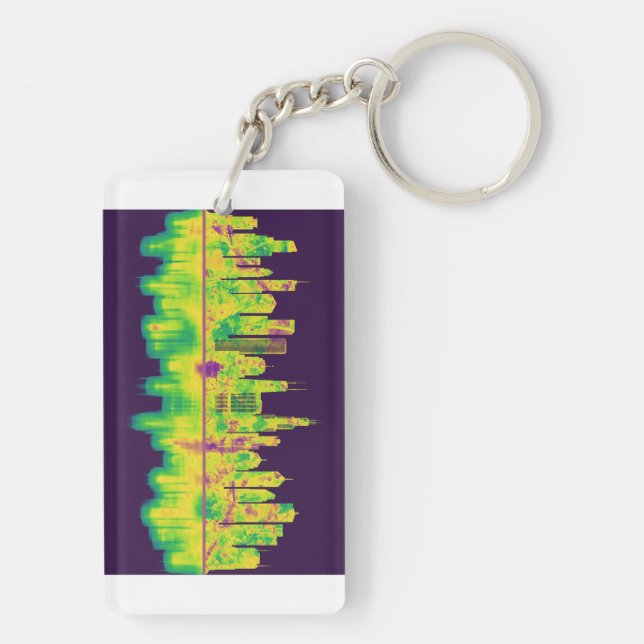 Chicago Illinois Skyline Keychain (Back)