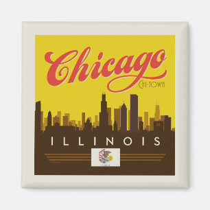 Chicago Illinois Skyline Magnet