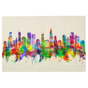Chicago Illinois Skyline Metal Print