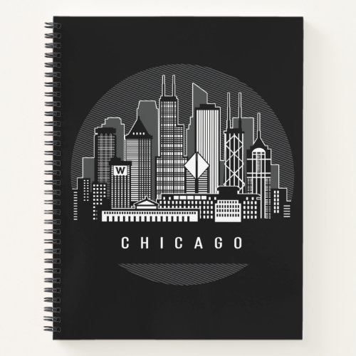 Chicago Illinois Skyline Notebook