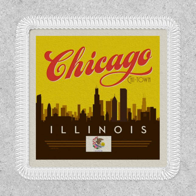 Chicago Illinois Skyline Patch (Front)