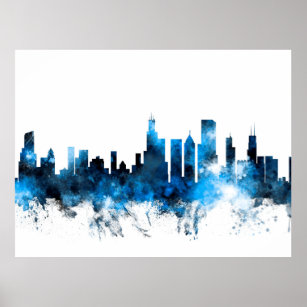 Chicago Skyline Posters & Prints | Zazzle