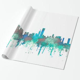 Chicago Illinois Skyline-SG-Jungle Wrapping Paper