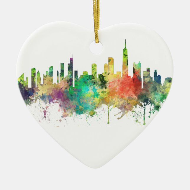 CHICAGO, ILLINOIS SKYLINE SP - CERAMIC ORNAMENT (Front)