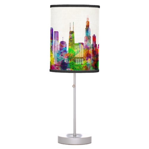 Chicago Illinois Skyline Table Lamp