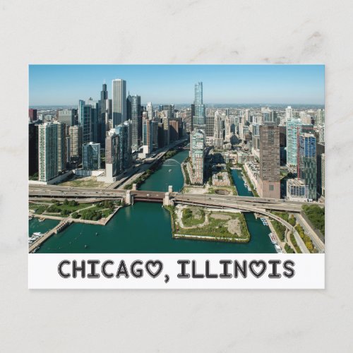 Chicago Illinois Skyline United States Postcard