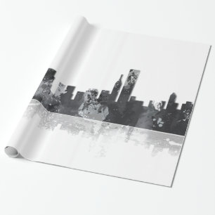 CHICAGO ILLINOIS SKYLINE - wrapping paper