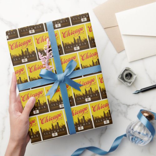 Chicago Illinois Skyline Wrapping Paper