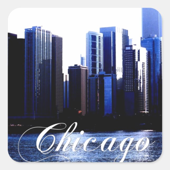 Chicago Illinois Square Sticker (Front)