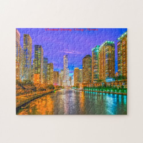 Chicago Illinois Streetscape Jigsaw Puzzle