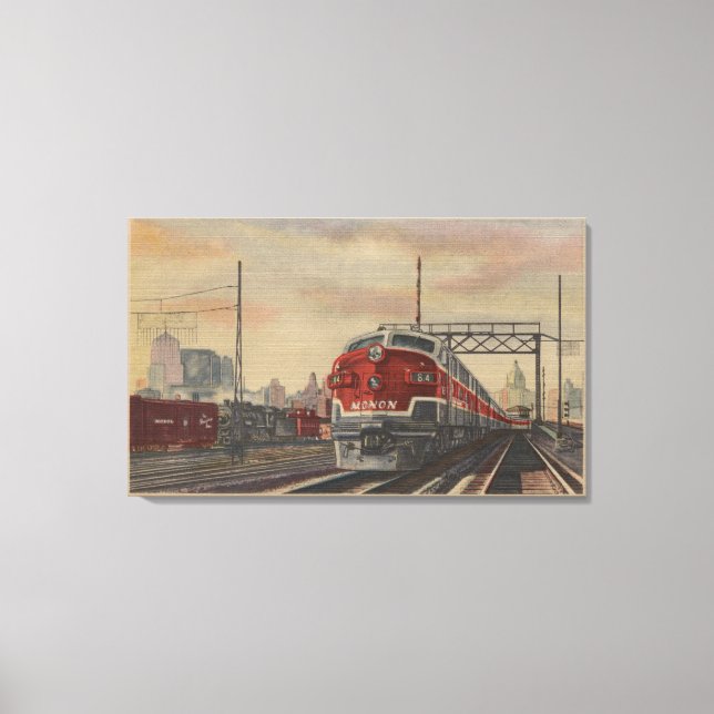 Chicago, Illinois / Train Canvas Print (Front)