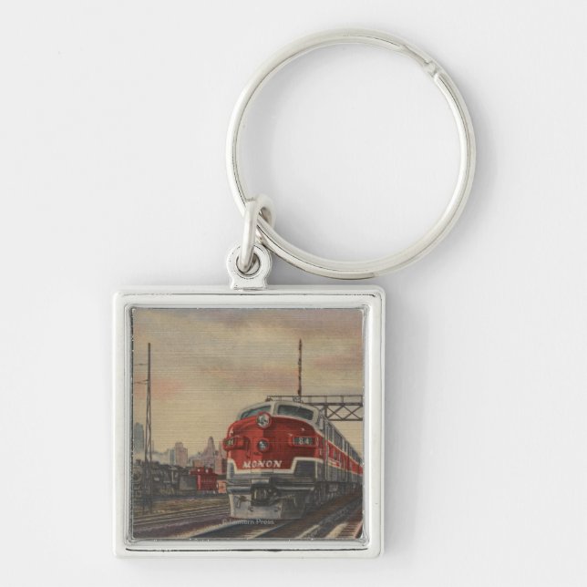 Chicago, Illinois / Train Keychain (Front)