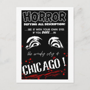 Chicago Illinois Travel Horror Greeting Postcard