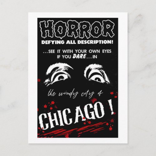Chicago Illinois Travel Horror Greeting  Postcard
