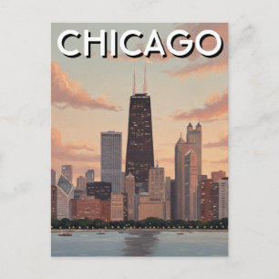 Chicago Illinois Travel Postcard