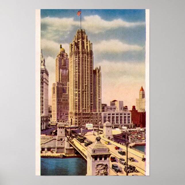 Chicago Illinois Tribune Tower Poster (Front)