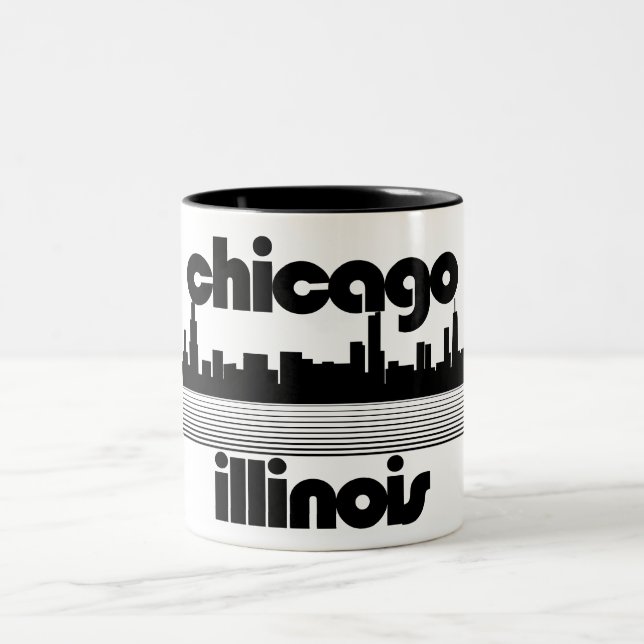 Chicago,Illinois Two-Tone Coffee Mug (Center)