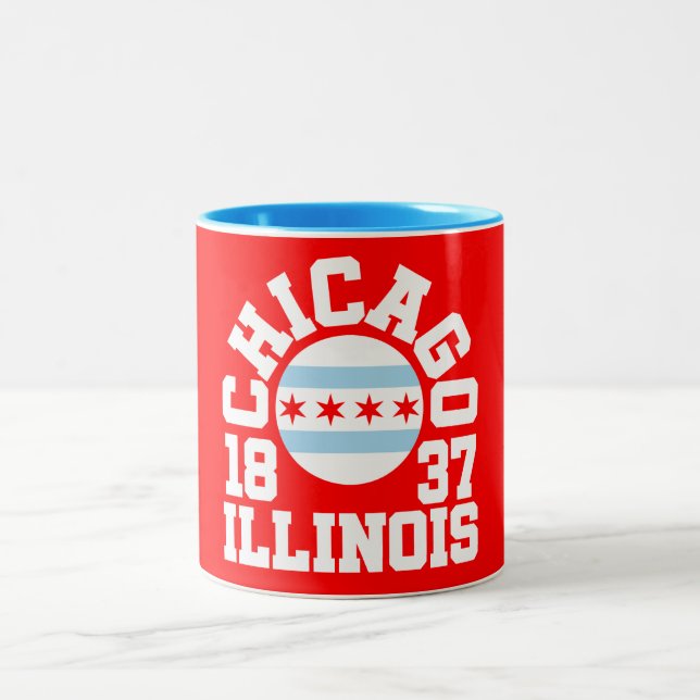 Chicago,Illinois Two-Tone Coffee Mug (Center)