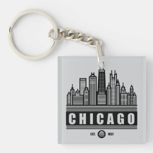Chicago Illinois United States Keychain