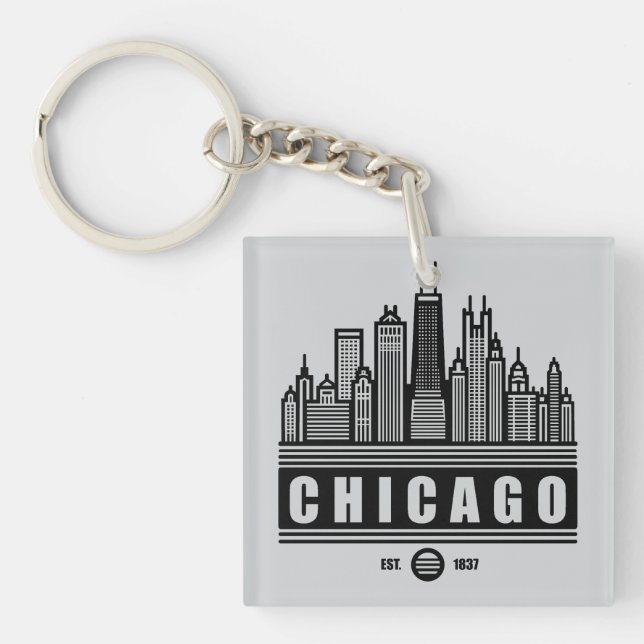 Chicago Illinois United States  Keychain (Front)