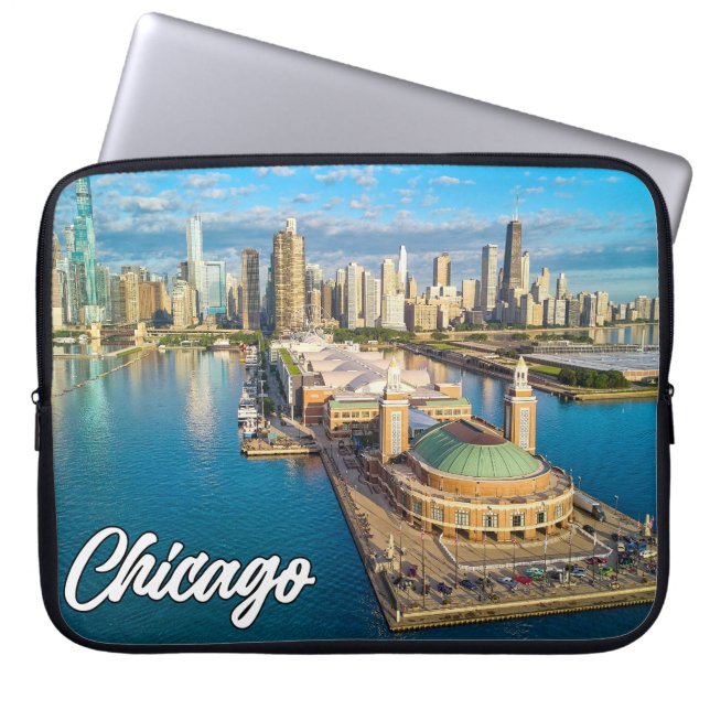 Chicago, Illinois, United States Laptop Sleeve (Front)