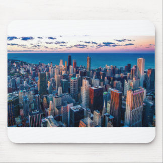 Chicago Illinois USA - Chicago Skyline At Sunset Mouse Pad