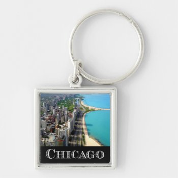 Chicago Illinois Usa - Chicago Skyline Keychain by merrydestinations at Zazzle