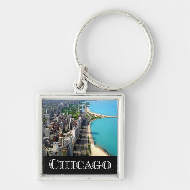 Chicago Illinois USA - Chicago Skyline Keychain (Front)