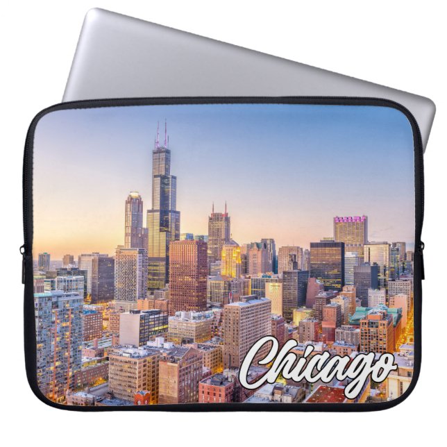Chicago, Illinois, USA Laptop Sleeve (Front)