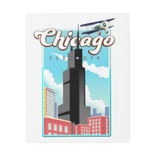 Chicago Illinois USA travel poster Postcard