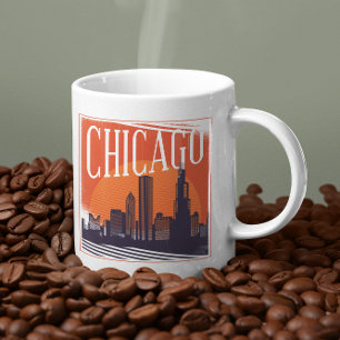 Chicago Illinois Vintage Skyline Photo Coffee Mug