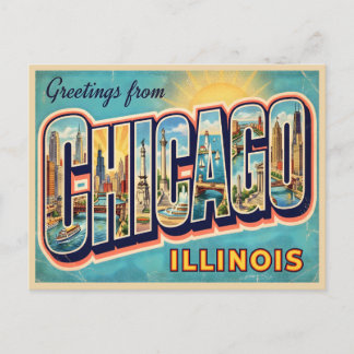 Chicago Illinois Vintage Travel Postcard