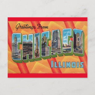 Chicago, Illinois Vintage Travel Postcard